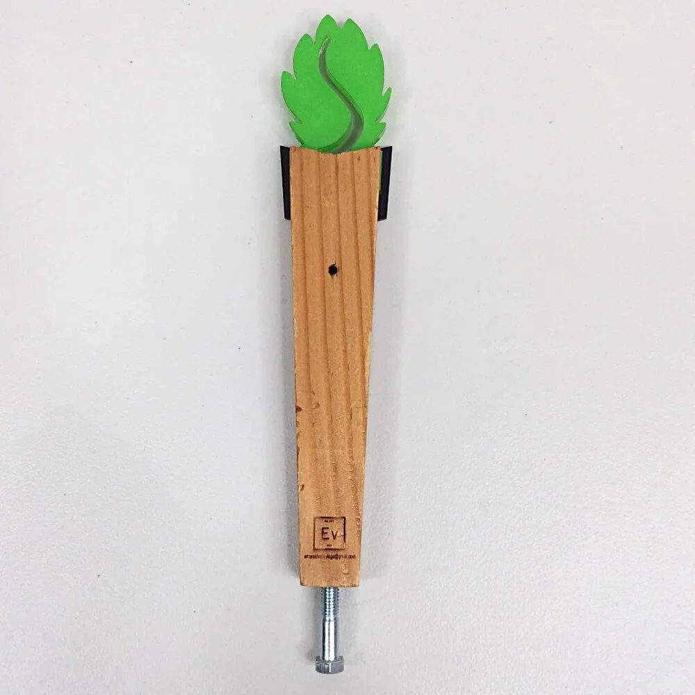 Hop Valley Beer Tap Handle‎ Wood Eugene Oregon 12